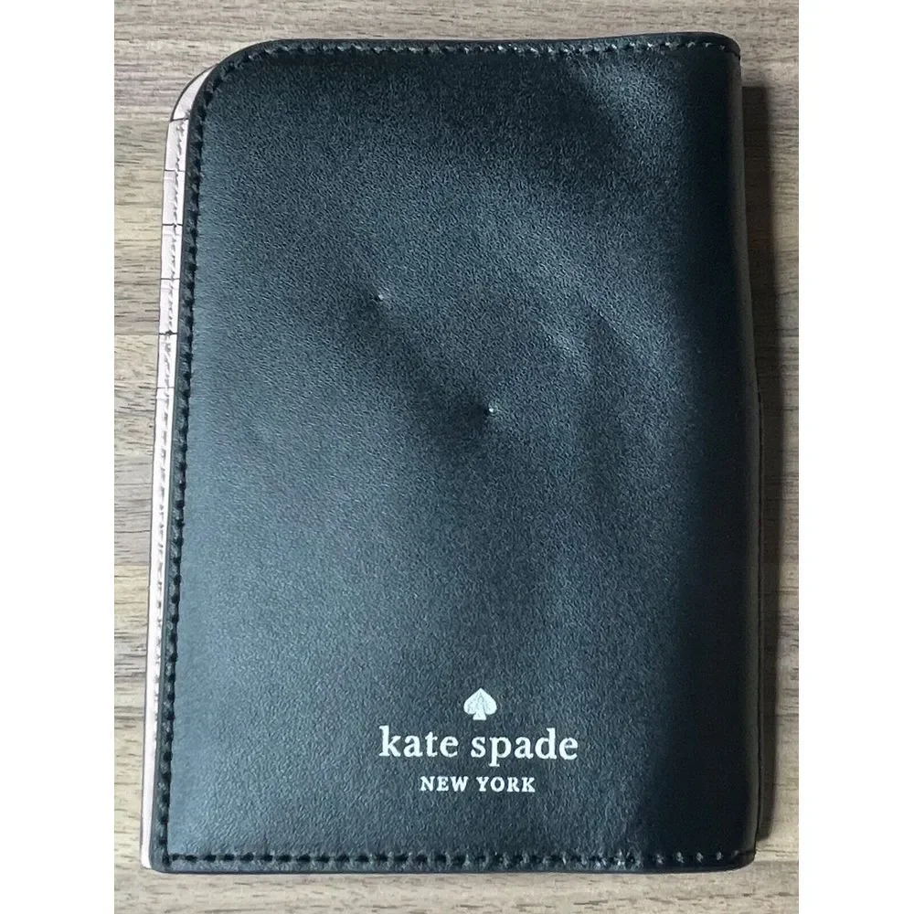 Kate Spade Frosty Penguin Leather‎ Passport Holder Travel Wallet Multi